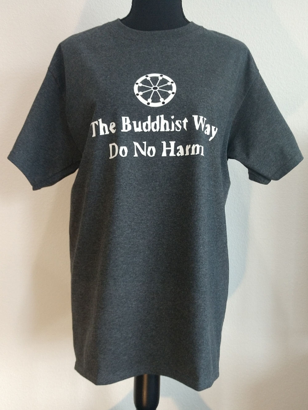 The Buddhist Way 'Do No Harm' Short Sleeve Tee - Dark Gray